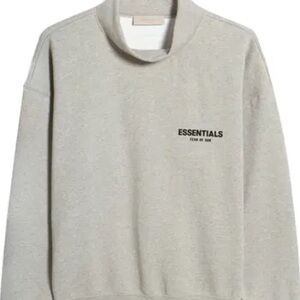 Essentials Light Gray Turtleneck Sweater
